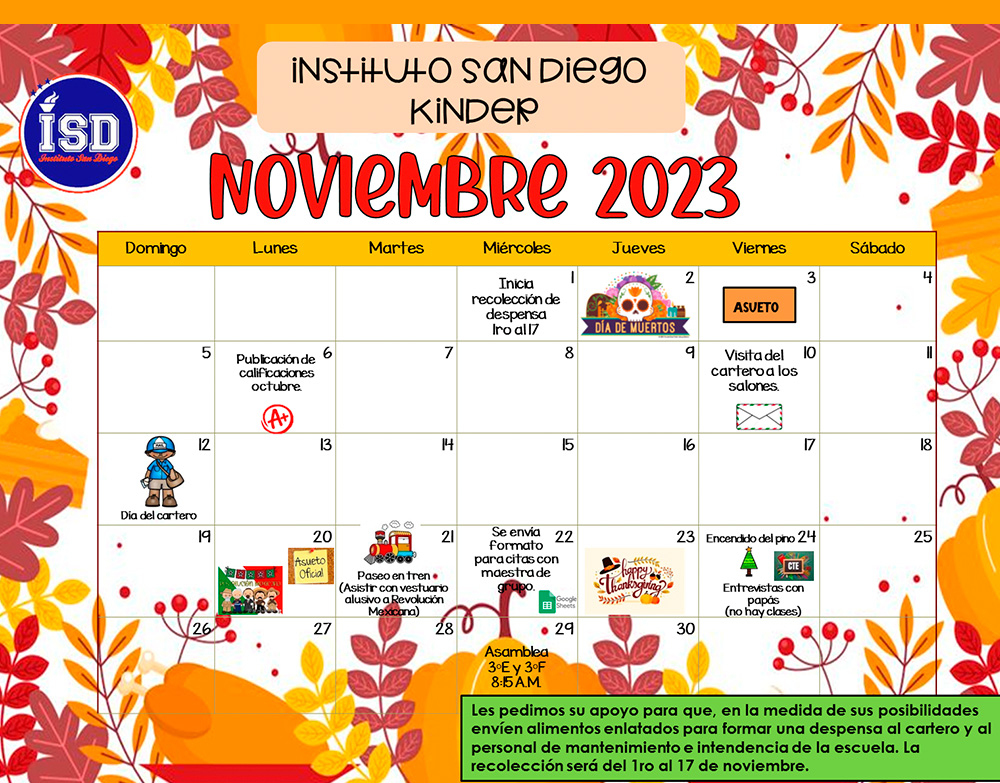 Calendario escolar 2025 kinder 6